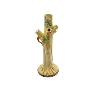 Weller Woodcraft Tree Trunk Bud Vase Antique 1920s Art Pottery 8.5"